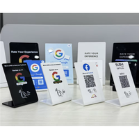 Plaque NFC en acrylique personnalisée NTAG213 étanche avec support de table pour avis clients – Idéale pour restaurants et entreprises XK