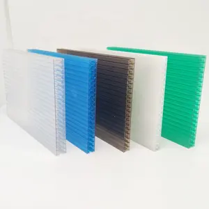 Matériau de construction en poly carbonate cellulaire en plastique transparent résistant à la chaleur pour auvents - Product Image 1