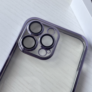 Custodia per telefono placcato placcato <span class=keywords><strong>oro</strong></span> di lusso per <span class=keywords><strong>iPhone</strong></span> 16 <span class=keywords><strong>Pro</strong></span> <span class=keywords><strong>Max</strong></span> 17 custodia in Silicone trasparente con protezione della fotocamera - Product Image 4