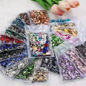 Best Sell 25 Colors Mixed 8 Shapes Crystal Rhinestones For Handmade