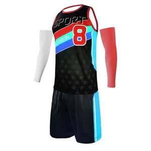 HOSTARON Fast Shipment Custom LOGO OEM/ODM Polyester Colorblock Basketball Wear Breathable Basketball Uniform Jersey Shorts