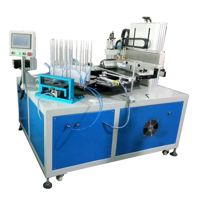 Rotary Screen Printing Machine for Ruler UV Printing 4 Station Semi-Automatic Paper/Card/Label/Bill Printers High Precision