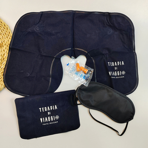 Set de Viaje para <span class=keywords><strong>Hotel</strong></span> con Logotipo Personalizado en Azul Oscuro: Tapones para los Oídos, Antifaz, Almohada Inflable - Product Image 4
