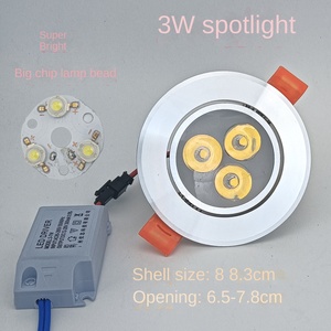 Lámpara de Foco Empotrable Redonda o Cuadrada para Iluminación Interior, Downlight SMD Ajustable de 3W, 5W, 7W, Luz de Techo LED - Product Image 5