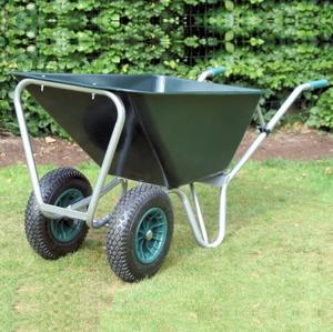 Brouette de haute qualité 160L pour écuries de chevaux, robuste et résistante, avec plateau en polypropylène et polyéthylène de haute qualité - Product Image 1