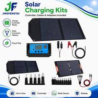 Panneau solaire monocristallin pliable portable 120W 18V Anderson pour chargeur de station d'alimentation, camping, camping-car, noir JFT