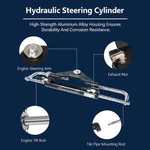 Système <span class=keywords><strong>de</strong></span> direction hydraulique pour bateau marin, kit <span class=keywords><strong>de</strong></span> direction hydraulique, pompe <span class=keywords><strong>de</strong></span> direction, cylindre et tuyaux pour utilisation à poste unique, à moteur unique - Product Image 3
