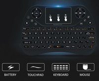 Penjualan Terlaris 2.4G Wireless Air Mouse Touchpad Mini Keyboard Nirkabel Kontrol Suara Indikator LED Mati Otomatis Kode Bergulir