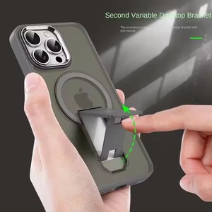 2024 nouveau luxe magnétique mat téléphone étui pour iphone 11 <span class=keywords><strong>12</strong></span> 13 14 15 16 pro max Plus support de Table support housse de protection - Product Image 4