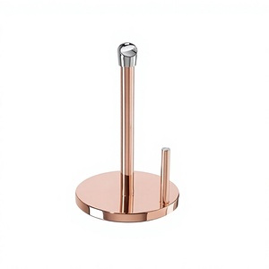 Best Design Rose Gold Color Metal Tissue Roll Holder Customized Size Round Shape Tissue Holder For Hot Sale - Product Image 1