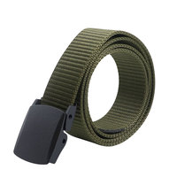 Ceinture tactique pour hommes, 3.2cm, 3.8cm, tissage noir, sangle en Nylon, vente en gros