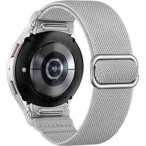 Bracelets de montre intelligents en nylon tressé à libération rapide personnalisés de 20 mm compatibles avec Samsung Galaxy Watch GT5 4/5/6 - Product Image 5