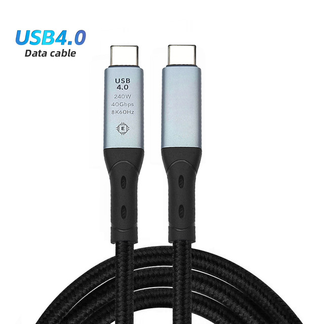 40Gbps 240W USB-C to USB-C Cable with Nylon Jacket Dual 8K60Hz USB4 Fast Charging Compatible with Thunderbolt 4 & 3.1