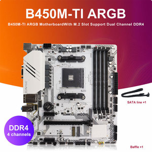 Tarjeta Madre ARGB M-ATX Classic <span class=keywords><strong>B450</strong></span> 4 DDR4 Doble Canal AM4 M.2 NVME para Escritorio (Compatible con CPU 5500/5600/5600G) Nueva - Product Image 2