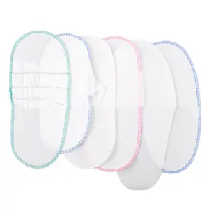 Custom Hotel Disposable Slippers Closed Open Toe White