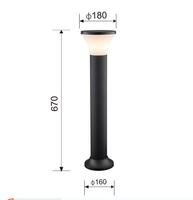 Lampes de jardin LED extérieures PW7002 IP54 étanches avec douille E27, lampadaires paysagers de 700 mm