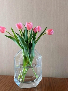 Octogonal Diamant Coupe Verre Cristal <span class=keywords><strong>Vase</strong></span> Premier Fleur Bouteille Multi Couleur Manoir Villa Fleur Décoration pour Mariage - Product Image 4