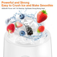 Draagbare fabrieksblender 400ML op batterijen, makkelijk mee te nemen, makkelijk schoon te maken, compacte fruitsapcentrifuge voor onderweg, voor keuken, reizen, sportschool, OEM