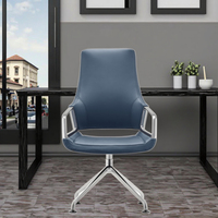 Chaise de bureau de direction ergonomique en cuir confortable de style moderne blanc de luxe avec base en acier pivotante inclinable