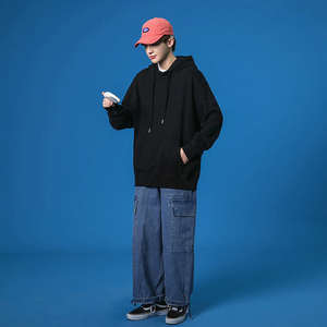 Sudadera con Capucha Personalizada con Estampado Frontal para Hombre, 100% Algodón, Moda de Primavera, Transpirable, Tejida, Talla Grande - Product Image 6