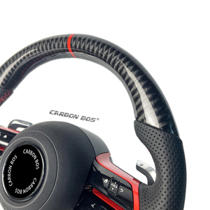 Nuevo Volante Deportivo Mejorado de Fibra de Carbono y Cuero Brillante, Compatible con <span class=keywords><strong>Mercedes</strong></span>-<span class=keywords><strong>Benz</strong></span> <span class=keywords><strong>Maybach</strong></span> Clase S W221 W222 W223 AMG S63 GLS <span class=keywords><strong>600</strong></span> - Product Image 4