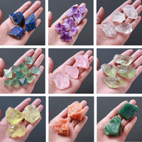 HZ Cristal de Fluorite Blanche de la Mer de Chine Orientale, Ornement Décoratif en Cristal Brut, Diffuseur d'Arômes en Citrine et Améthyste, Artisanat en Pierre