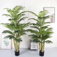 Palmier artificiel d'usine Bonsaï pour intérieur extérieur Faux palmiers Plantes vertes avec pot pour la décoration de la maison, de l'hôtel, du bureau
