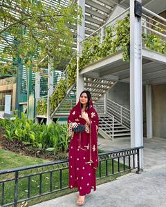 New Design Party Wear Look Georgette <b>Top</b> Palazzo and Dupatta Set for Women Wear Pakistani <b>Top</b> With Palazzo at Wholesale Price - Product Image 4