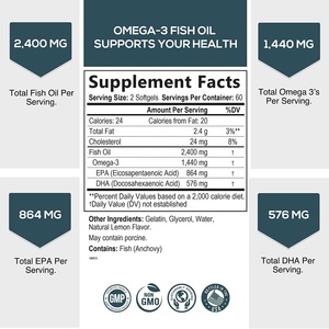 <span class=keywords><strong>En</strong></span> vrac <span class=keywords><strong>OMEGA3</strong></span>/6/9 Softgel d'<span class=keywords><strong>huile</strong></span> de poisson amélioration de l'immunité os forts <span class=keywords><strong>huile</strong></span> de saumon biologique <span class=keywords><strong>riche</strong></span> <span class=keywords><strong>en</strong></span> EPA DHA vente <span class=keywords><strong>en</strong></span> gros Softgels d'<span class=keywords><strong>huile</strong></span> de poisson - Product Image 4