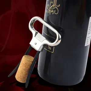 مفتاح زجاجة خمر أزيل الفلين سحب من الفلين به خطافان بغطاء لزجاجات النبيذ محبي النبيذ الشمبانيا