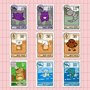 Aimants de réfrigérateur Pokémon style <span class=keywords><strong>timbre</strong></span>, mignons, pour décoration de table, de casier, ou comme cadeau, inspirés des jeux de cartes et des épingles de collection. - Product Image 1