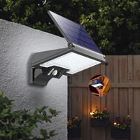 Lampe solaire LED à prix d'usine avec détecteur de mouvement, panneau solaire réglable, 108 LED, projecteur solaire pour jardin, cour