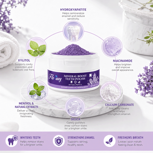 Poudre blanchissante pour les dents à la menthe rafraîchissante, non sensible, pour l'hygiène buccale, marque privée, pour usage quotidien - Product Image 5