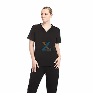 Peeling-Sets Krankens ch wester Medical Criss cross Frauen Tops Stretch Jogger 2-Pocket Pants