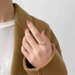 ขาตั้งแหวนเงินแท้ S925 สำหรับทำเครื่องประดับแฟชั่น DIY พร้อมไข่มุกเม็ดเดี่ยวขนาด 6-8 มม. รุ่น 1827 - Product Image 3