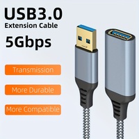 Häufig verwendetes Zubehör 5 Gbps schnelle Datenübertragung USB-Verlängerungskabel 3.0 Männlich zu Weiblich Nylon geflochtenes Verlängerungskabel