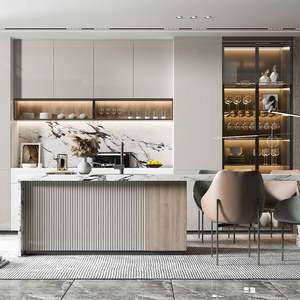 Modern Luxury Home Kitchen <b>Cabinets</b>-High Gloss Lacquer Painting Cupboard with Complete Furniture Model Sample Designs - Product Image 4