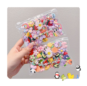 Paquete de 50 Piezas de Lindas Bandas Elásticas para el Cabello de Niñas en Forma de Cartón, Color Caramelo, Alta Elasticidad, Bandas de Goma para Niñas - Product Image 1