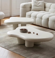 Table basse style crème Nordic Cloud, mobilier de maison moderne convertible, design minimaliste populaire pour petit salon