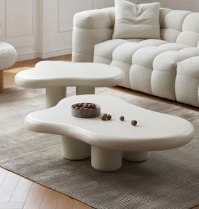 Mesa de centro de estilo crema de nube nórdica, muebles convertibles modernos para el hogar, diseño minimalista Popular para sala de estar pequeña - Product Image 5