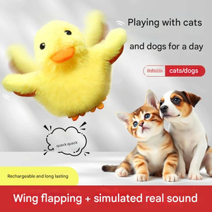 Vente en gros Jouet interactif moderne et écologique <span class=keywords><strong>pour</strong></span> <span class=keywords><strong>chien</strong></span> et chat-Jouet en peluche électrique à ailes battantes automatiques <span class=keywords><strong>pour</strong></span> chaton oiseau - Product Image 6