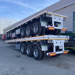 Meilleur Prix Vercoe 30 40 50 Tonnes 2 3 4 Essieux Semi-Remorque Plateau Conteneur 48 Ft 40 Ft 20 Ft à Vendre - Product Image 2