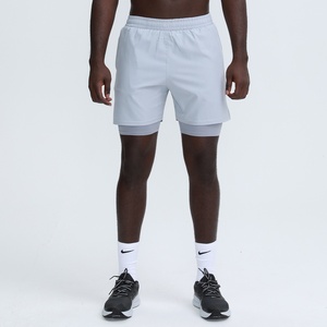 Short de fitness 2 en 1 à séchage rapide pour hommes avec doublure leggings pantalon de survêtement de gymnastique de jogging vierge pour hommes vente en gros sur mesure - Product Image 4