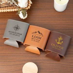 Funda Aislante para Bebidas de Cuero Sintético de Alta Calidad y Bajo Precio, Resistente a Altas Temperaturas, con Logotipo Personalizado - Product Image 1