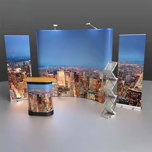 Soporte <span class=keywords><strong>de</strong></span> pancarta <span class=keywords><strong>de</strong></span> exhibición emergente portátil personalizado Unidad <span class=keywords><strong>de</strong></span> estante <span class=keywords><strong>de</strong></span> exhibición modular al por menor para uso en librería - Product Image 1