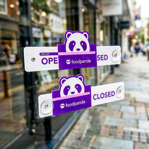 Durable PVC Double Sided Eco-Friendly Water Resistant Open Closed Sign Custom Business <b>Door</b> <b>Plate</b> Modern Hotel Exterior Bathroom - Product Image 3
