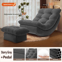 Sillón Reclinable en Forma de Luna, Sofá Cama Plegable para Adultos, Cómodo Sillón para Sala de Estar y Balcón