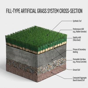 Top Quality Artificial Grass UV-resistant Multi-functional Sports <strong>Field</strong> - 1-Star ASTM Certified 100/128 - Product Image 6