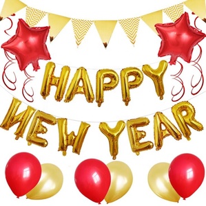 Décoration de fête de bonne année de 16 pouces, ballons en aluminium avec chiffres en or rose et argent pour fête de <span class=keywords><strong>famille</strong></span>, fournitures décoratives pour fête prénatale - Product Image 1
