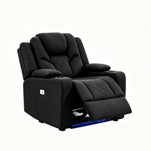 Sofá Reclinable Eléctrico de Cuero Moderno con Carga Inalámbrica y Luz de Lectura Táctil para Muebles de Sala de Estar de Lujo - Product Image 3